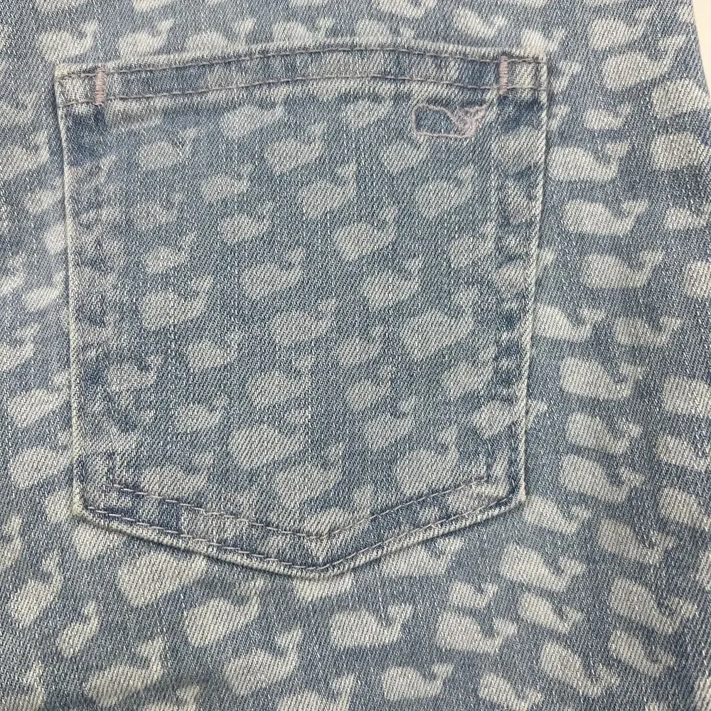 Vineyard Vines Saylor Light Wash All Over Whale Logo Skinny Jeans Big Girls 14 - Picture 5 of 9